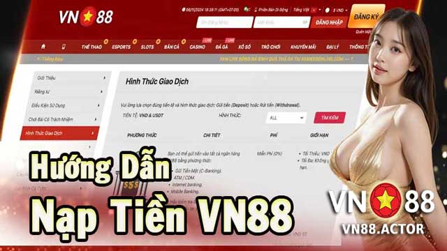 Hướng dẫn nạp tiền VN88